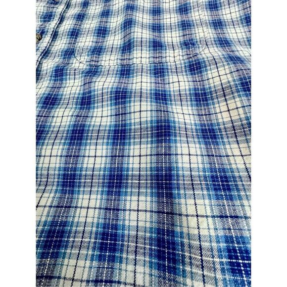 Carhartt Men's Blue White Plaid Button 100% Cotton Down Shirt Size XL - Picture 4 of 8